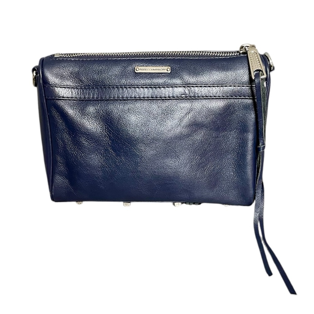 Rebecca Minkoff Deep Navy Convertible Fringe Crossbody Clutch Mini M.A.C. Bag - Picture 3 of 9